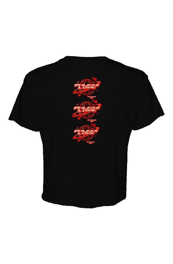Black “Phlexx Love” Crop Tee