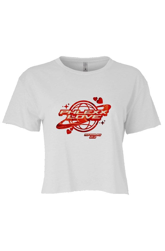White “Phlexx Love” Crop Tee
