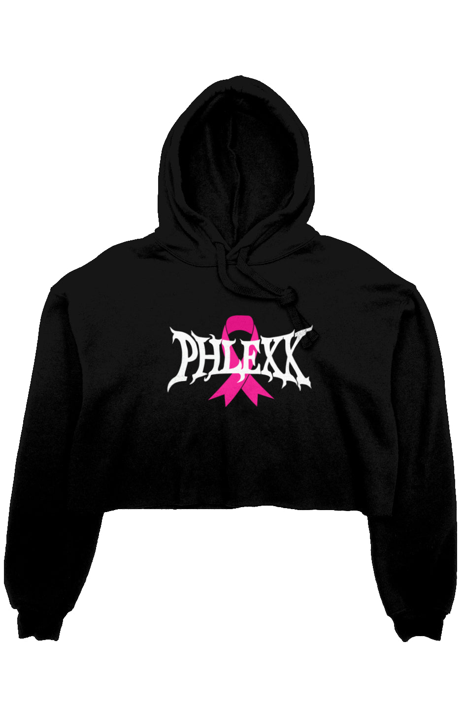 Crop Black “Breast Cancer” Hoodie