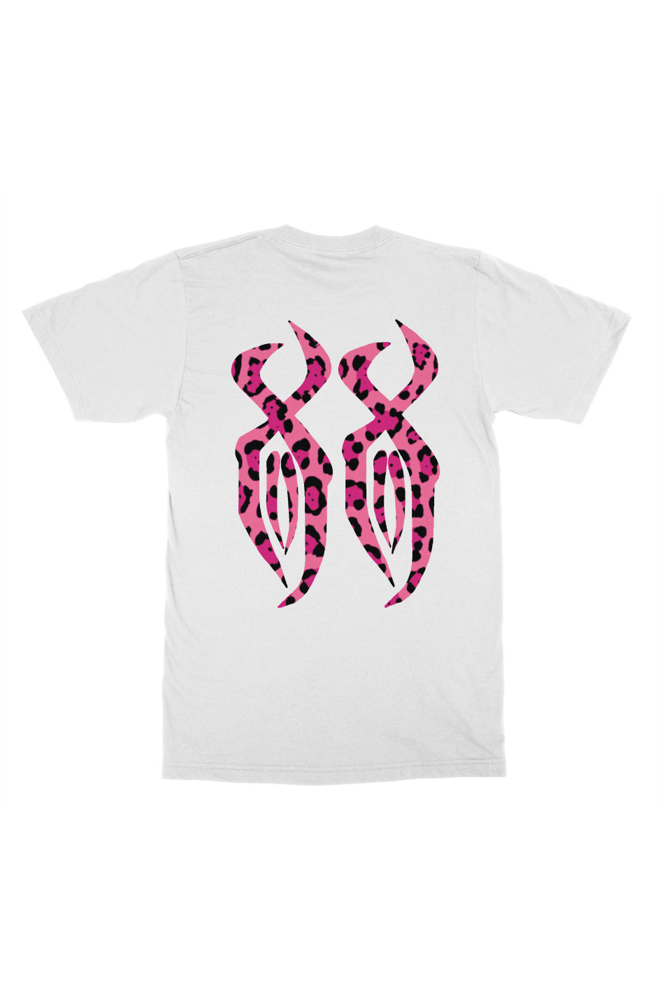White “Pink Cheetah” Tee