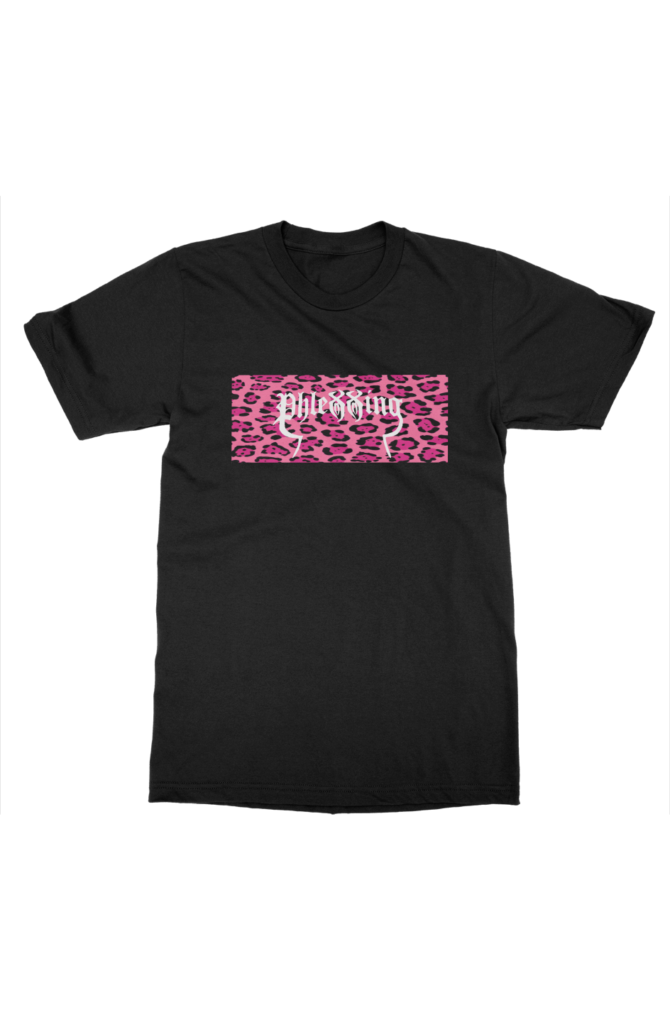 Black “Pink Cheetah” Tee