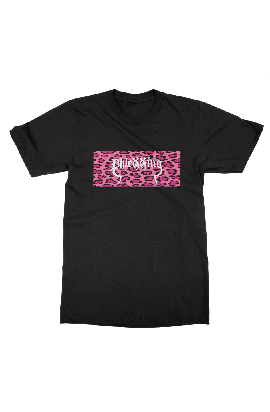 Black “Pink Cheetah” Tee
