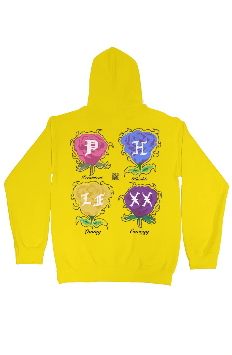 “Yellow Persistent Roses Hoodie”