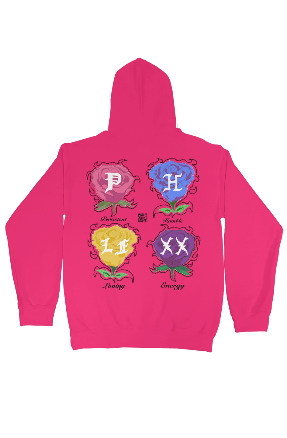 “Pink Persistent Roses Hoodie”