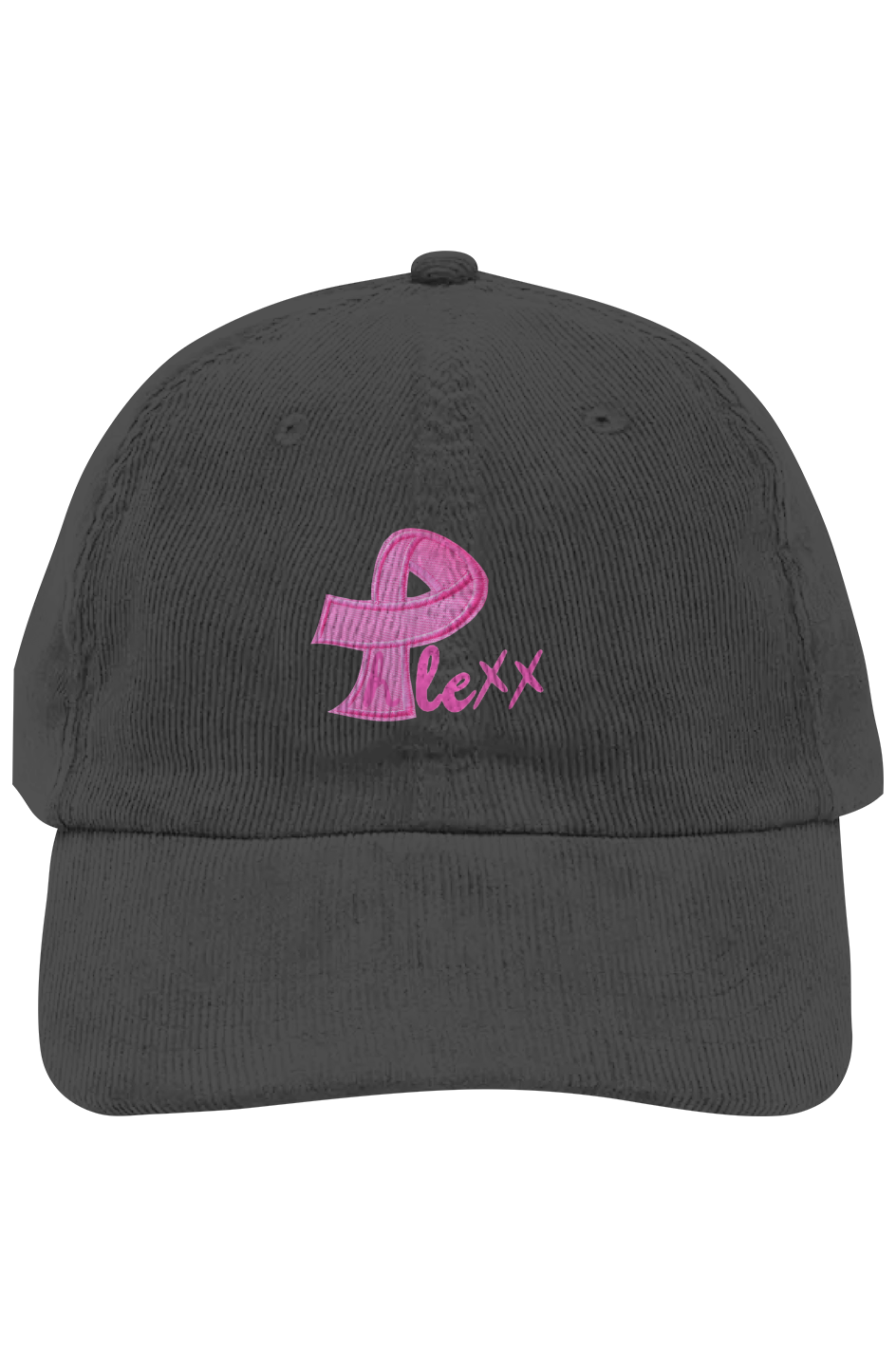 Black “Breast Cancer Cure” Corduroy Cap