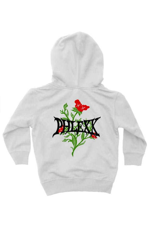 White "Rose" Kids Hoodie