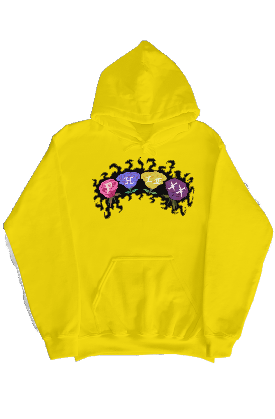 “Yellow Persistent Roses Hoodie”