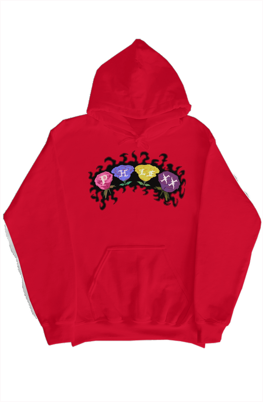 “Red Persistent Roses Hoodie”