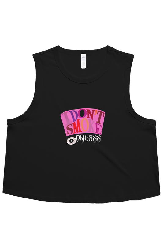 Black “I Don’t Smoke” Crop Tank
