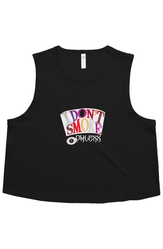 Black/White “I Don’t Smoke” Crop Tank