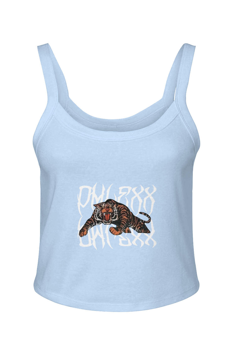 Black “Tigerxx” Spaghetti Strap Tank