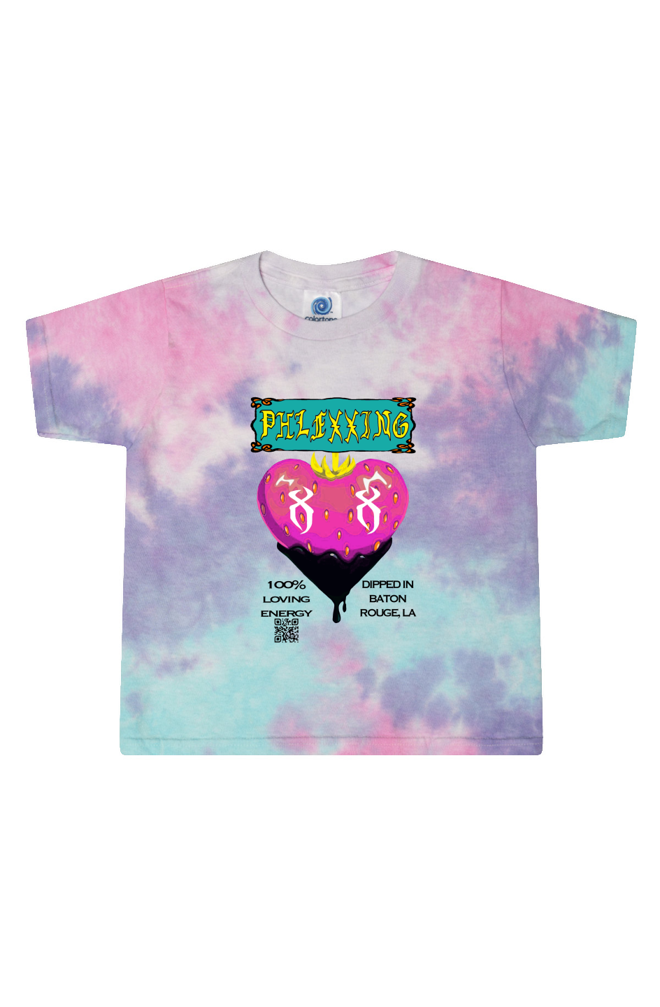 Tie-Dye “Dipped in BR” Ladies' Cropped Tee 