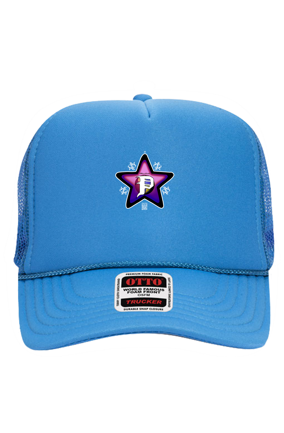 Light Blue “PhlexxStar” 5 Panel Trucker Cap