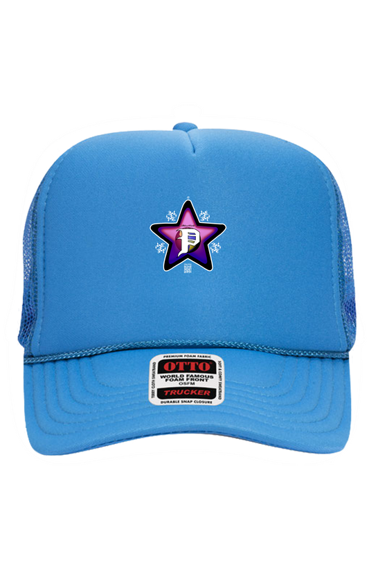 Light Blue “PhlexxStar” 5 Panel Trucker Cap